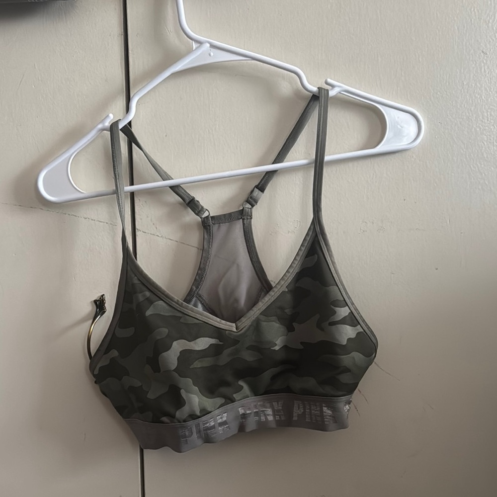 PINK Victoria's Secret Green Sports Bra Intimates